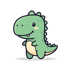 Fototapeta premium Cute Cartoon Dinosaur Vector Illustration