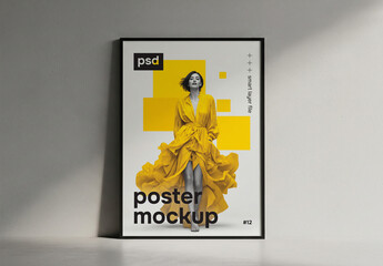 Poster frame against a wall