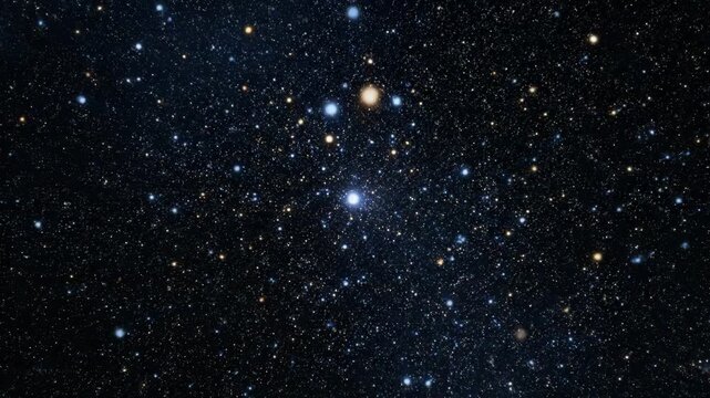 Starry night sky space background with shining stars cinematic video