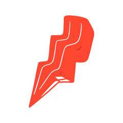 Red Abstract Lightning Bolt Icon