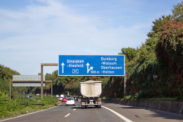 Ausfahrt 3, Duisburg-Walsum, Autobahn BAB 59 in Richtung Wesel