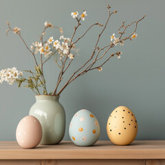 Easter egg, decorative, black and white.