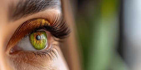 Human eye macro with detailed eyelashes white background sharp focus, Realistic Photo