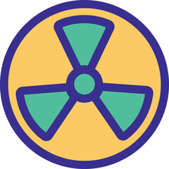 Fototapeta premium Radiation Hazard Symbol Icon