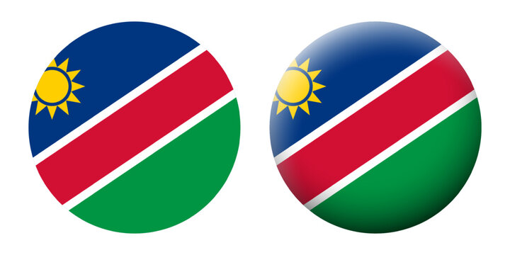 Vector illustration of Namibia flag set on transparent background