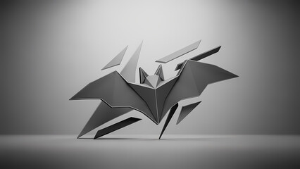 Abstract pizza slice illustration with vibrant red and yellow gradient