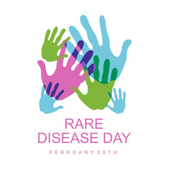 vector rare disease day poster template