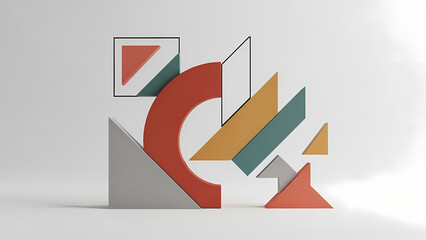 Abstract pizza slice illustration with vibrant red and yellow gradient