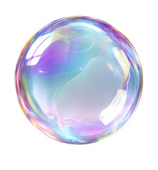 Vibrant iridescent soap bubble