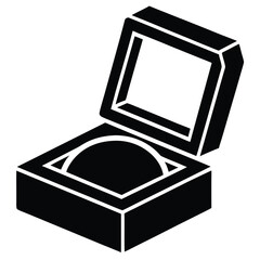 ring box open vector icon