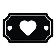love coupon vector icon
