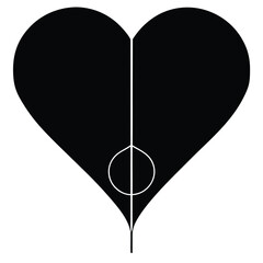 heart timeline vector icon