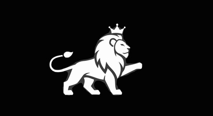 Regal lion illustration