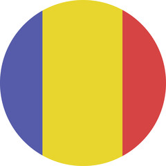 Fototapeta premium Round Flag of Romania