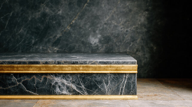 Marble dark gold luxury pedestal stone elegant texture dramatic vein premium interior platform showcase slate gray black polished natural pattern background bathroom spa shower floor tile minimal