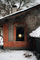 Star lamp on the window