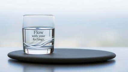 Glass of Clear Water With Inspirational Message