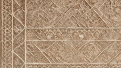 Nazca Lines Detail - Ancient Geoglyphs in Perus Desert Landscape.