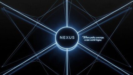 Nexus abstract geometric network with glowing blue lines