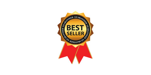 Vector gold label best seller design fully editable high quality
