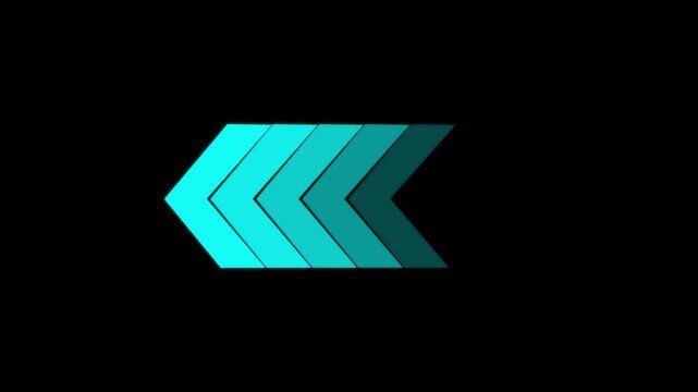 Arrow icon concept animation, arrows sign right to left animation concept, arrow on black background, 4K video