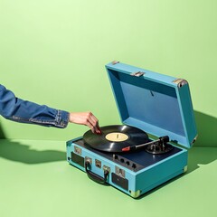 Vintage Turntable Record Player Music Nostalgia Listening Experience