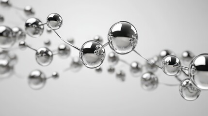 Silver Spheres Connected Representing Global Communication