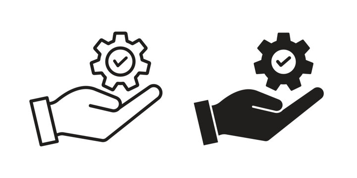 Solution Provide icons in black glyph and liner versions for design.