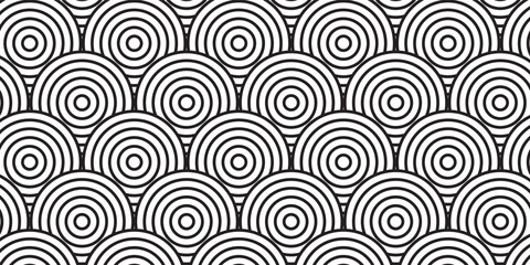 Fototapeta premium Abstract gold circle lines on dark background. Geometric stripe line art design.