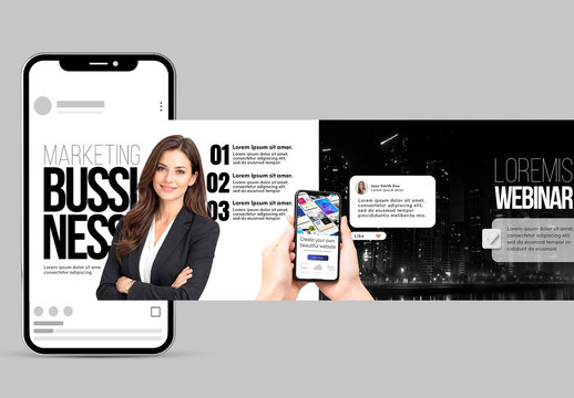 Multipurpose Black and White Accents Social Media Carousel