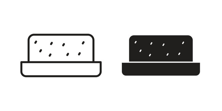 Halva icons for web design set in black stroke and solid style. EPS10