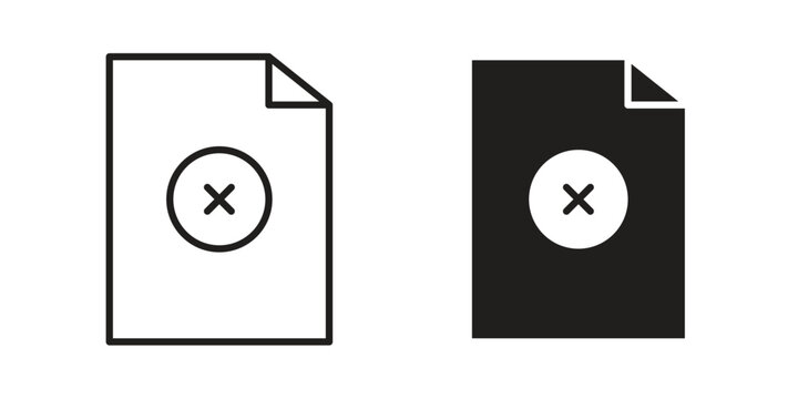 Paperless icons for web design set in black stroke and solid style. EPS10