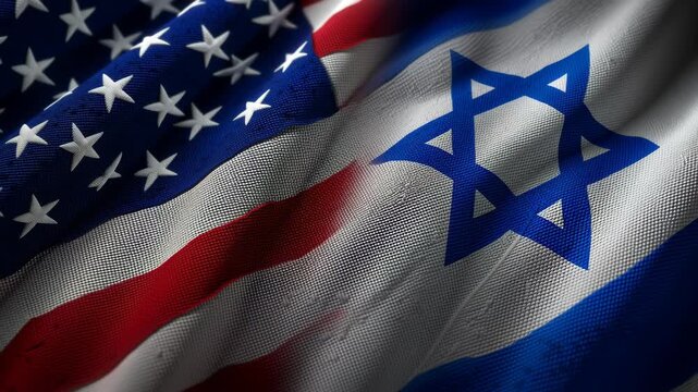 Unity of nations israel and usa flags wave together in a symbolic display of friendship global relations inspirational spirit