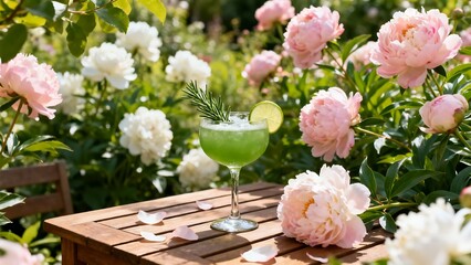 Beautiful pink tulips blossom in a blooming spring garden,