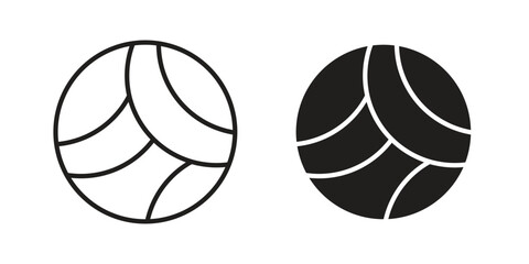 Obraz premium Volley ball icons Symbol, logo illustration. icon concept for web design