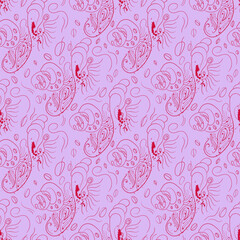Organic Flow Line Art Repeating Pattern