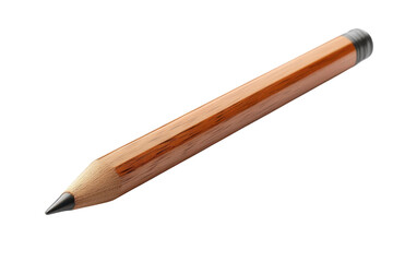 Wooden pencil artistic tools creativity imagination black lead Study write draw erase tool Art on transparent background