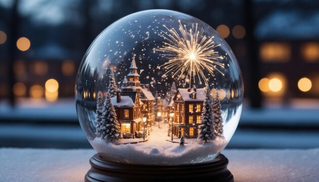 Snow globe village - Powered by Adobe