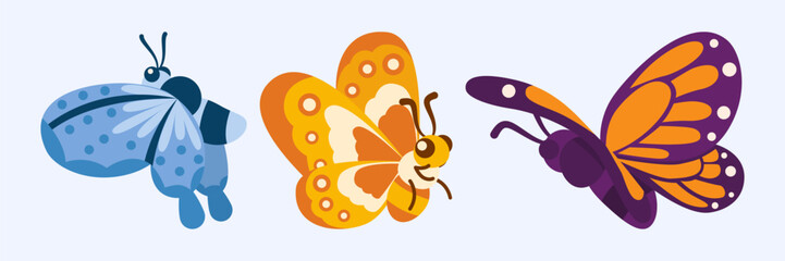Vibrant Butterfly Collection With Diverse Colors