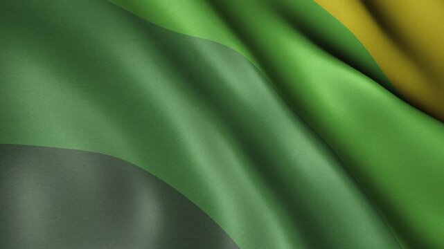 Mental Health Awareness Flag Animation Loop &ndash; Green and Yellow Gradient Bands Waving Fabric Background, Seamless Motion for Wellness, Support, Healthcare and Awareness Video Proje
