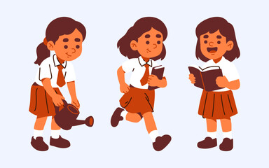 Young Students Exploring Varied Activities Illustration