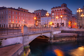 Trieste, Italy. Cityscape image of downtown Trieste, Italy at sunrise.