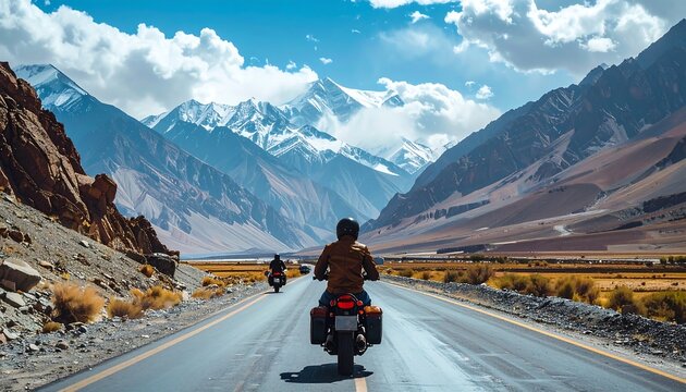 Motorcycle Adventure Through the Majestic Himalayan Mountains.