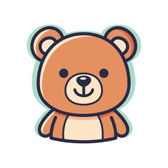 Obraz premium Adorable Cartoon Teddy Bear Illustration