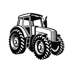 Obraz premium Rural Farming Vehicle Tractor Sketch Vector Art for Commercial Use