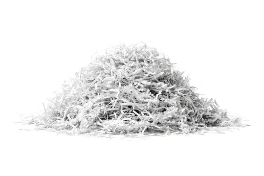 A mound of shredded white paper