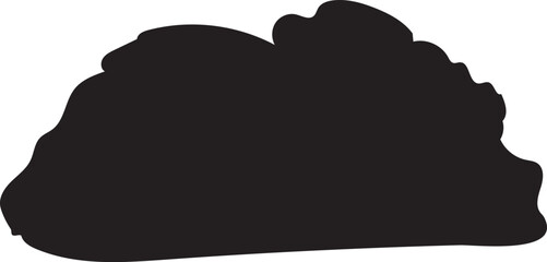 Print Black Silhouette of a Cloud  Simple Weather or Sky Icon