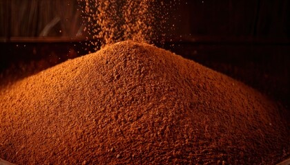 Pile of Grains - A Close-Up View of Falling Grains.