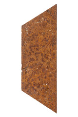 Old unknown rusty object isolated on white background. The usual magnet fishing find.