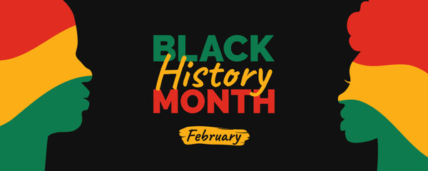 black history month celebration banner design vector illustration